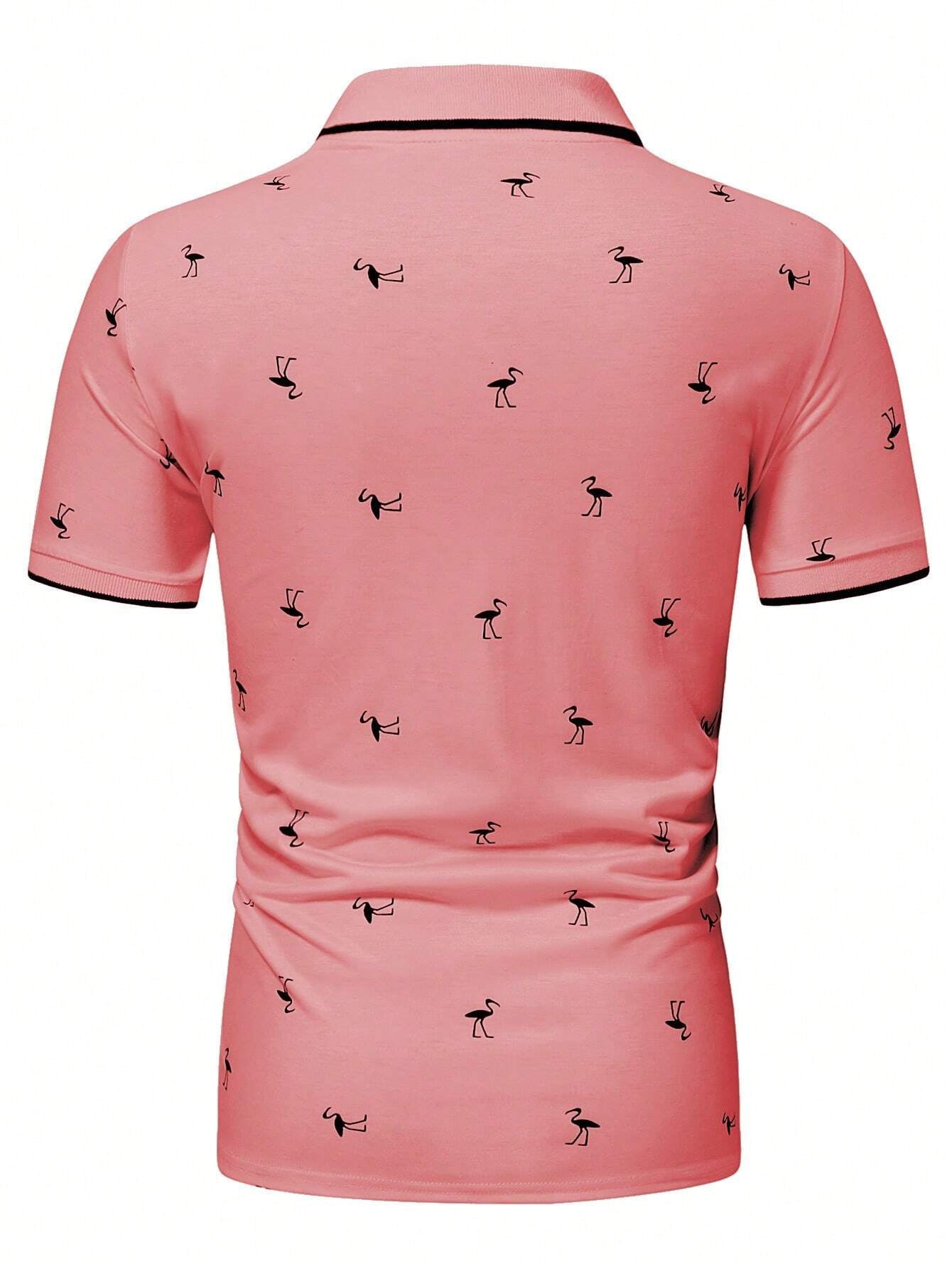 Manfinity RSRT Men'S Short Sleeve Printed Polo Shirt