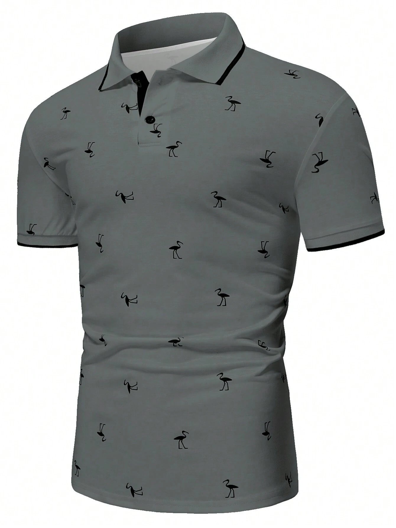 Manfinity RSRT Men'S Short Sleeve Printed Polo Shirt