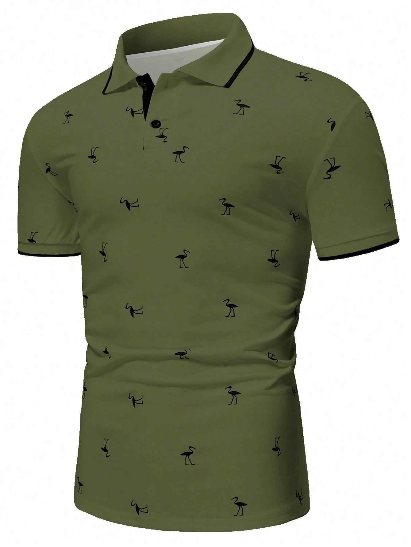 Manfinity RSRT Men'S Short Sleeve Printed Polo Shirt