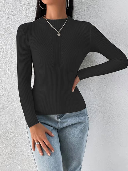 Solid White and Black Tops Sweaters 2024 Autumn Winter Long Sleeve Turtleneck Pullovers Fashion Womens Sweaters Femme Clothing