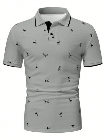 Manfinity RSRT Men'S Short Sleeve Printed Polo Shirt