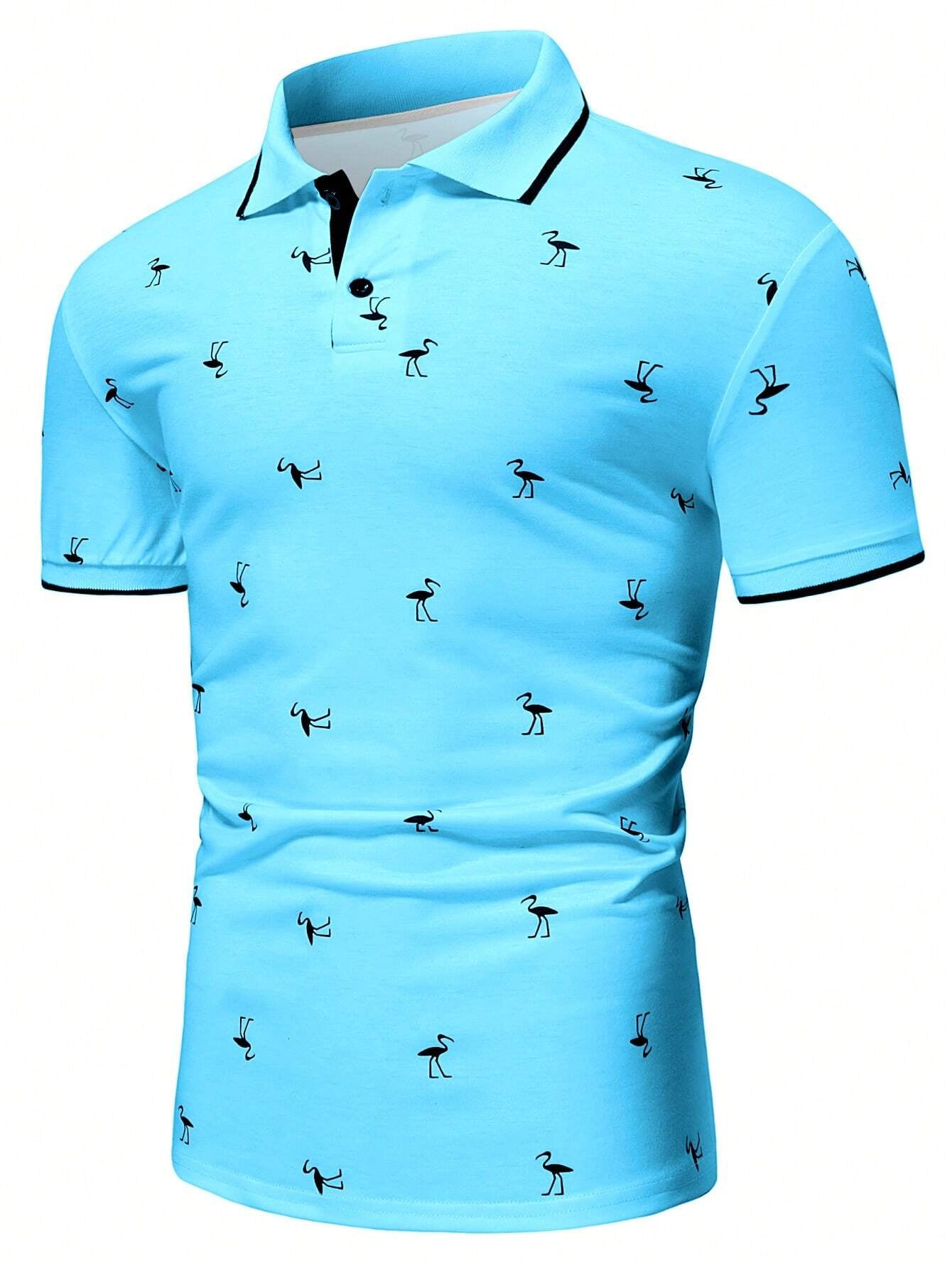 Manfinity RSRT Men'S Short Sleeve Printed Polo Shirt