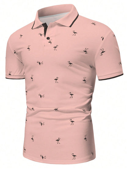 Manfinity RSRT Men'S Short Sleeve Printed Polo Shirt