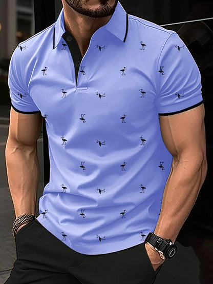 Manfinity RSRT Men'S Short Sleeve Printed Polo Shirt