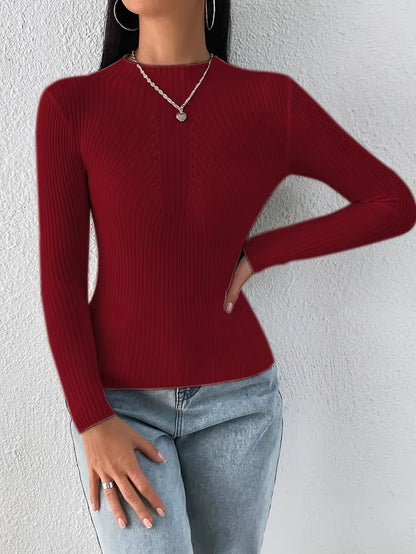 Solid White and Black Tops Sweaters 2024 Autumn Winter Long Sleeve Turtleneck Pullovers Fashion Womens Sweaters Femme Clothing