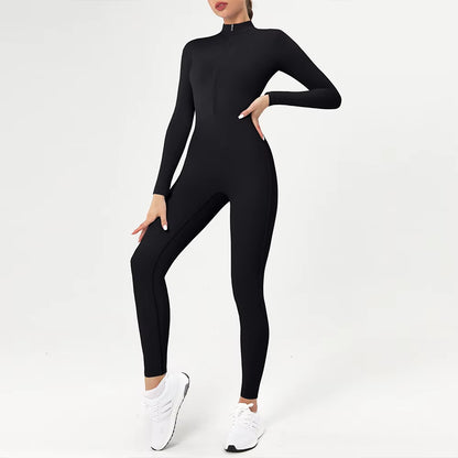 Summer Zipper Workout Jumpsuit Sports Overalls Women Gym Clothing Running Fitness Suits Gym Tracksuit Short Sportswear Yoga Set